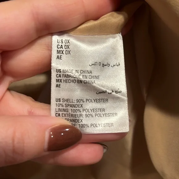 Trendy Plus Size Oversized Tan Blazer - Picture 7 of 8